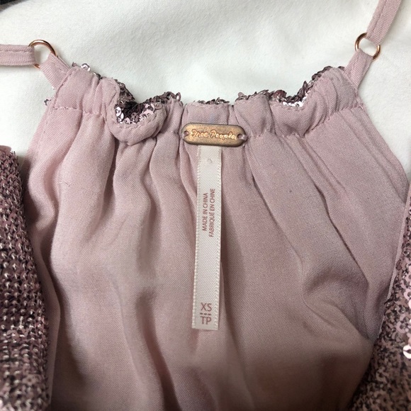 Free People Pink Sequined Long Romper - Picture 2 of 7